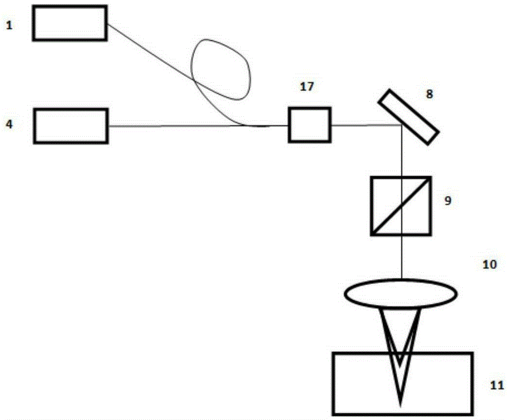 Dual-beam parallel inscribing apparatus based on axial chromatic aberration of focusing lens