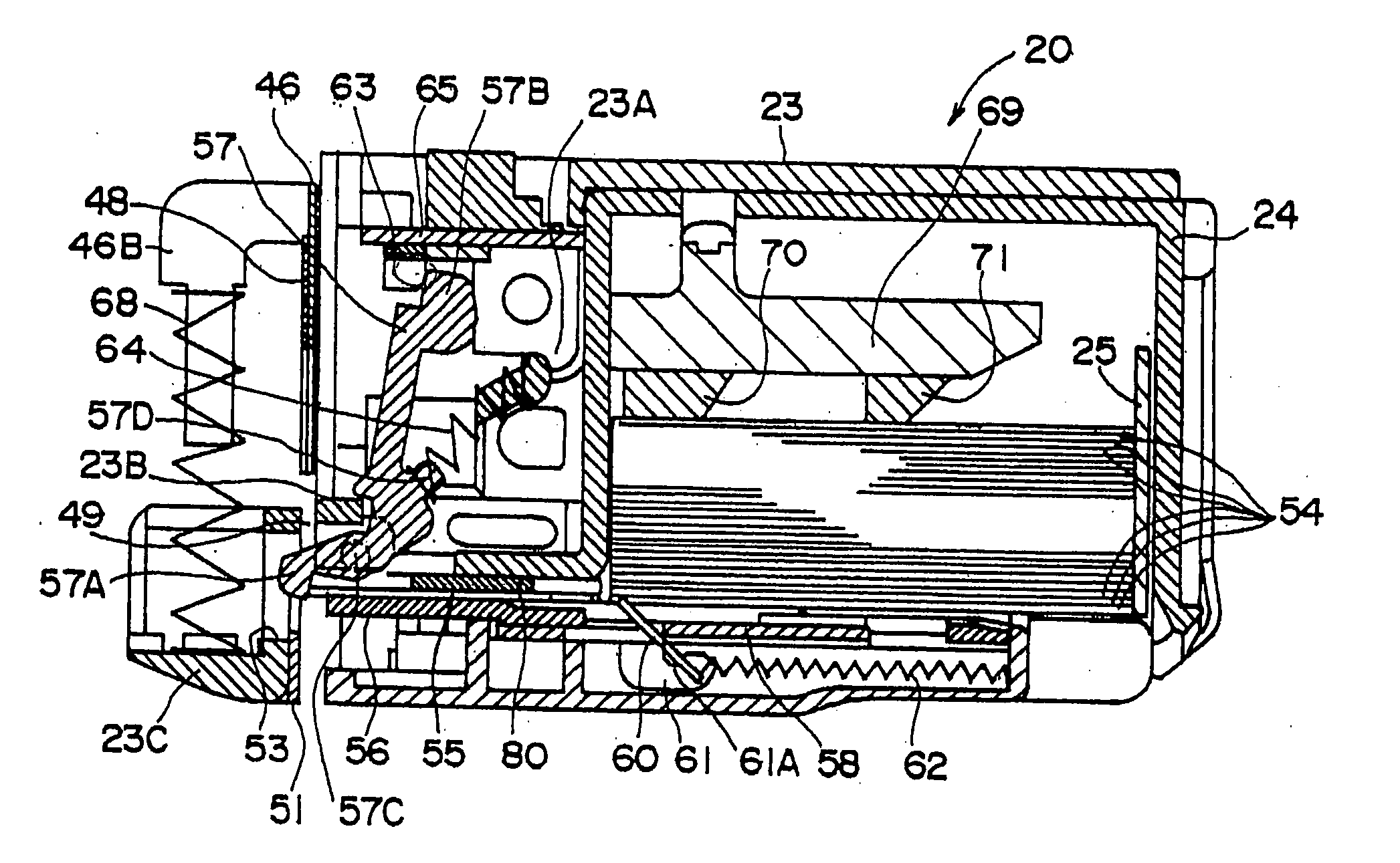 Staple detecting mechanism of electric stapler