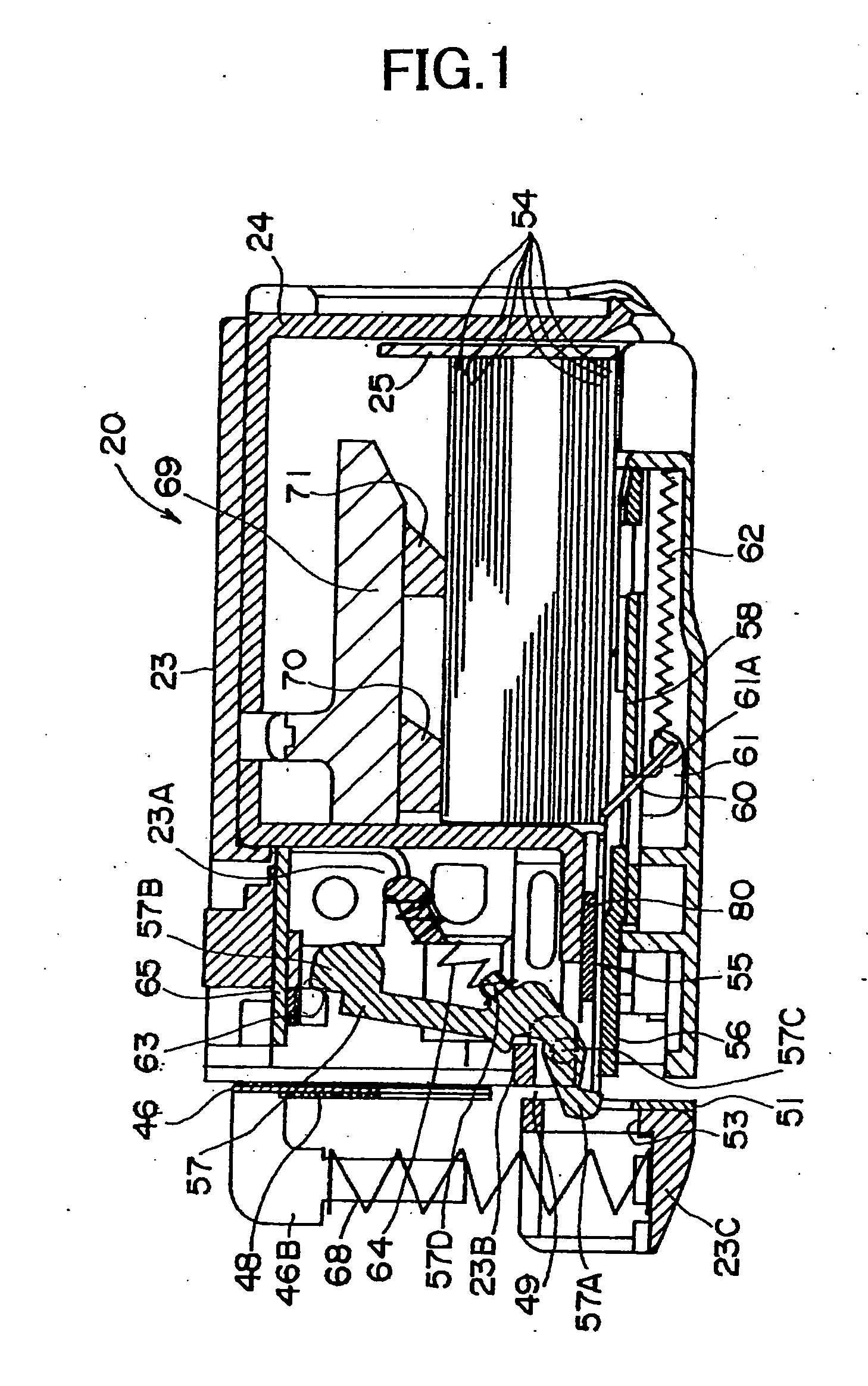 Staple detecting mechanism of electric stapler