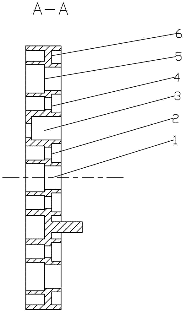 Flow guiding disc of group injection flow complemented-burning type gas burner