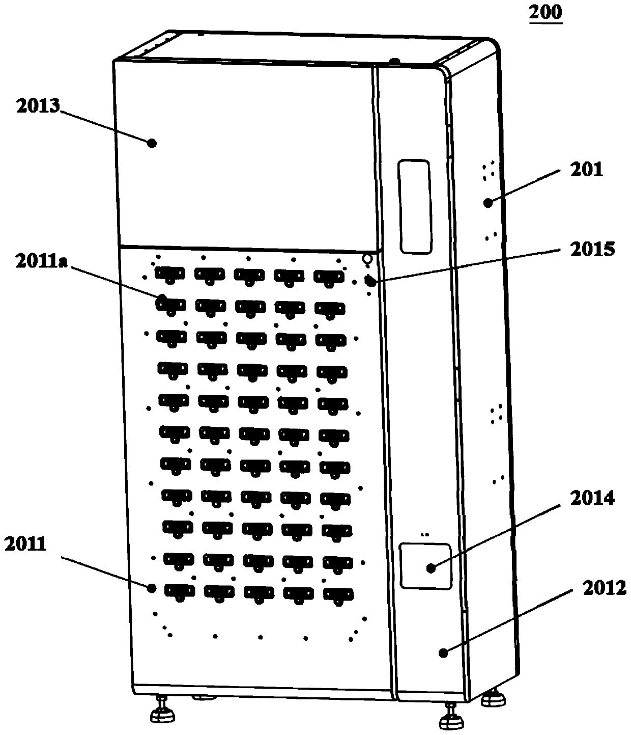 Control method of explanation device renting cabinet