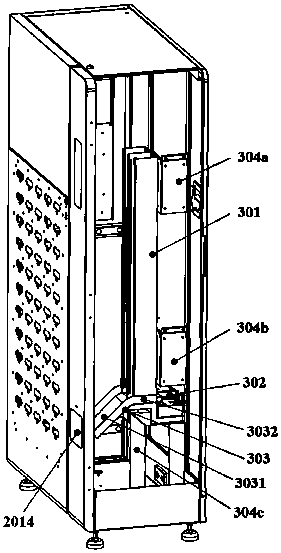 Control method of explanation device renting cabinet