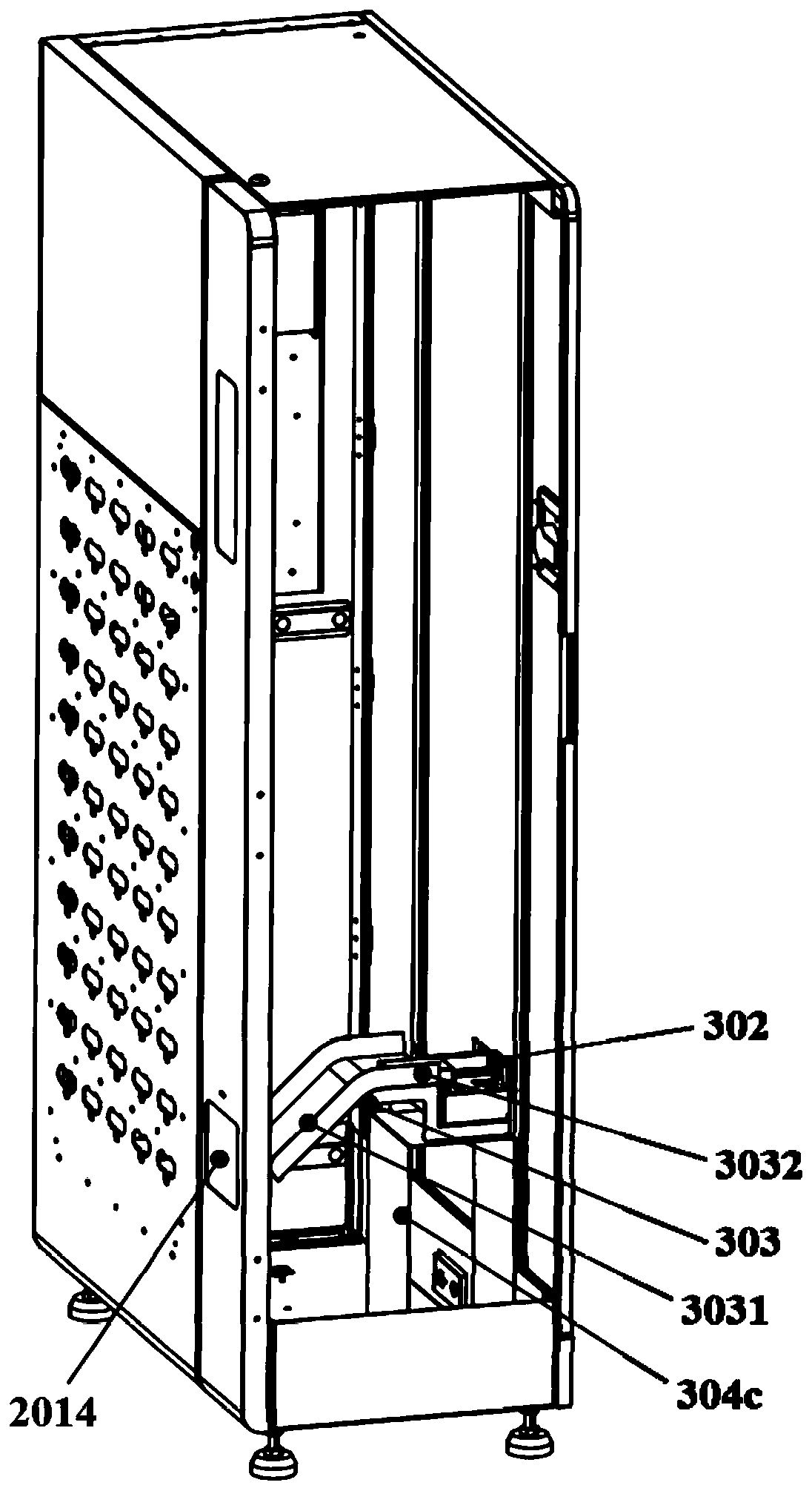 Control method of explanation device renting cabinet