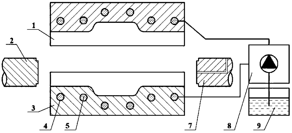 Aluminum alloy special-shaped pipe ultralow temperature medium pressure forming method