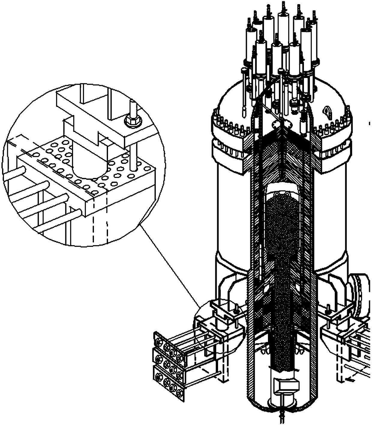 Reactor pressure vessel support plate structure