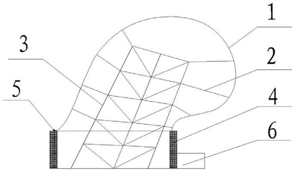 Air film structure with internal rigid restraint device