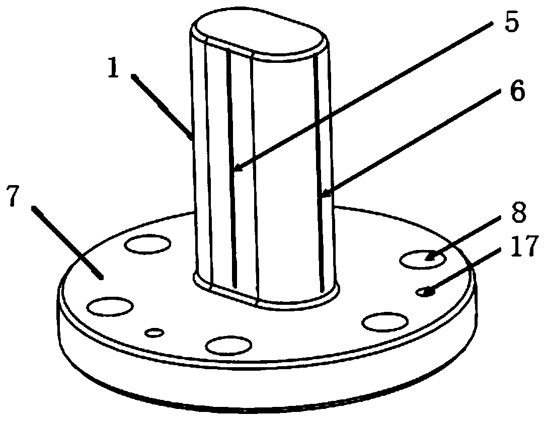 Fiber grating sensor capable of measuring temperature and pressure simultaneously and measurement method