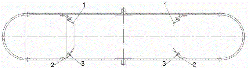 Swinging inhibition device of C-shaped LNG liquid tank