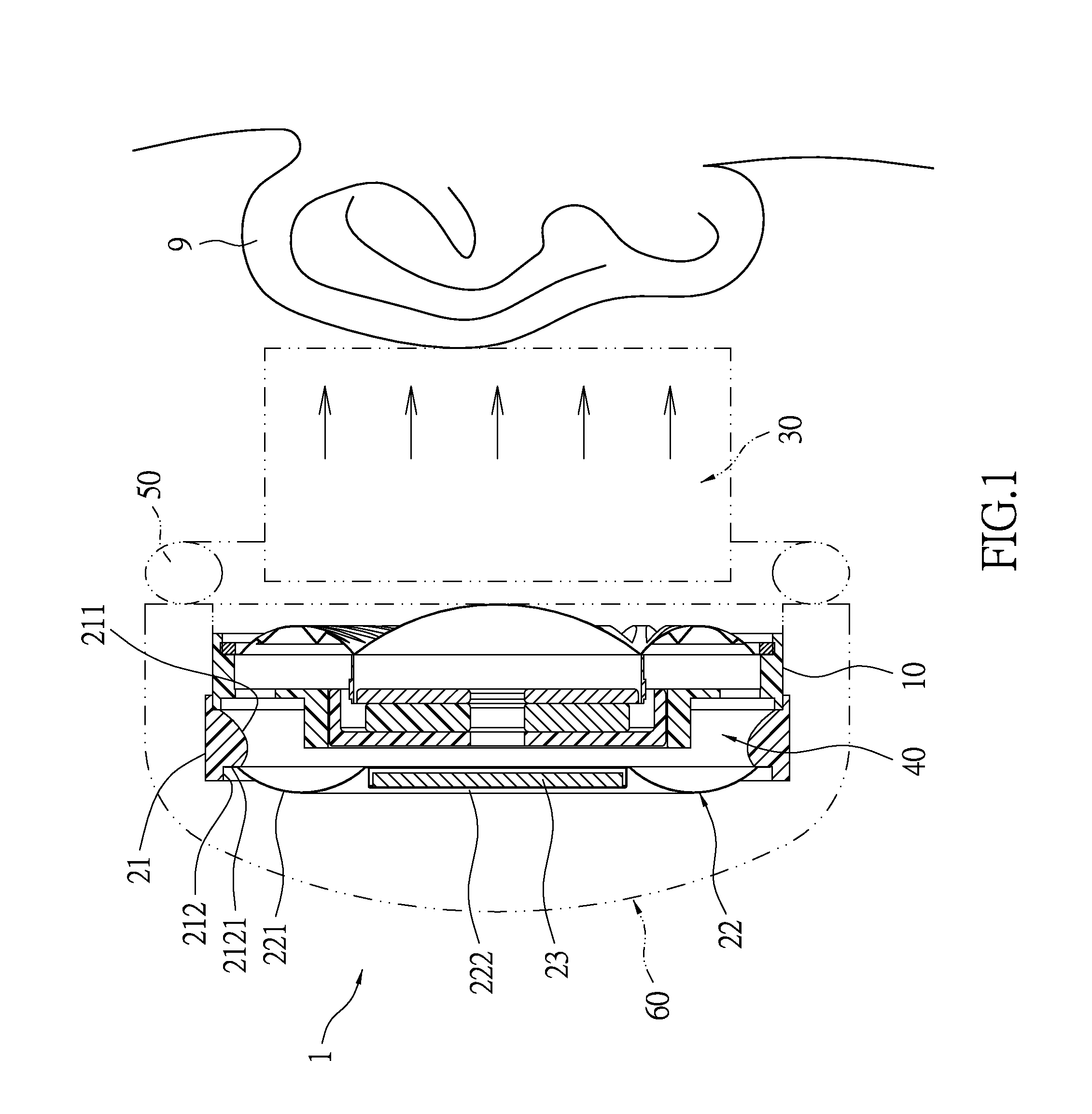 Headphone with passive diaphragm