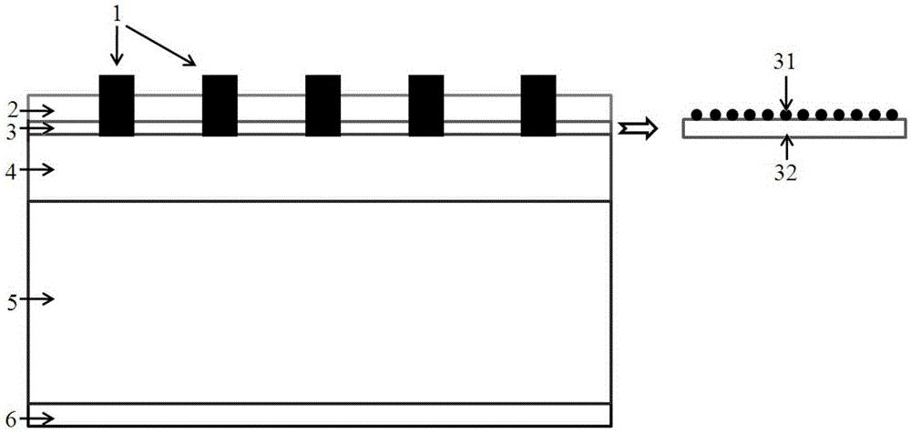 Multi-quantum well photovoltaic battery based on nanometer graphite electron transmission layer, and preparation method thereof