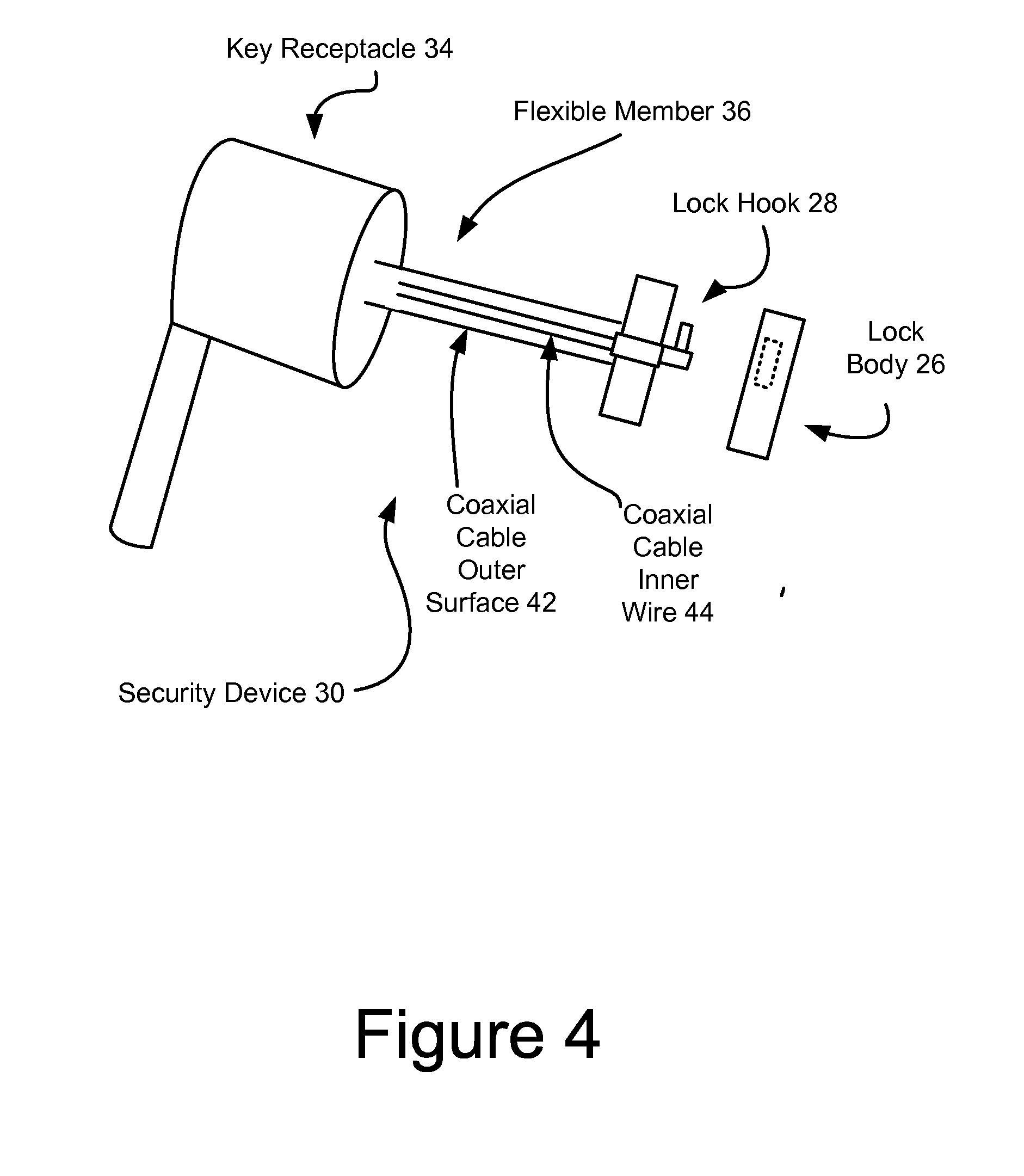 Information Handling System Flexible Security Lock