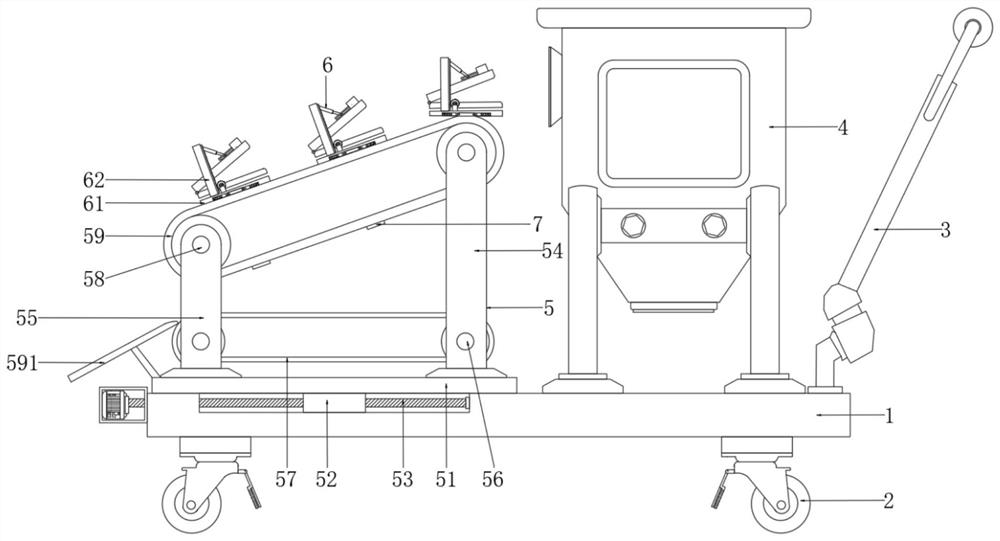 Efficient threshing machine with conveying mechanism for agricultural machinery and using method