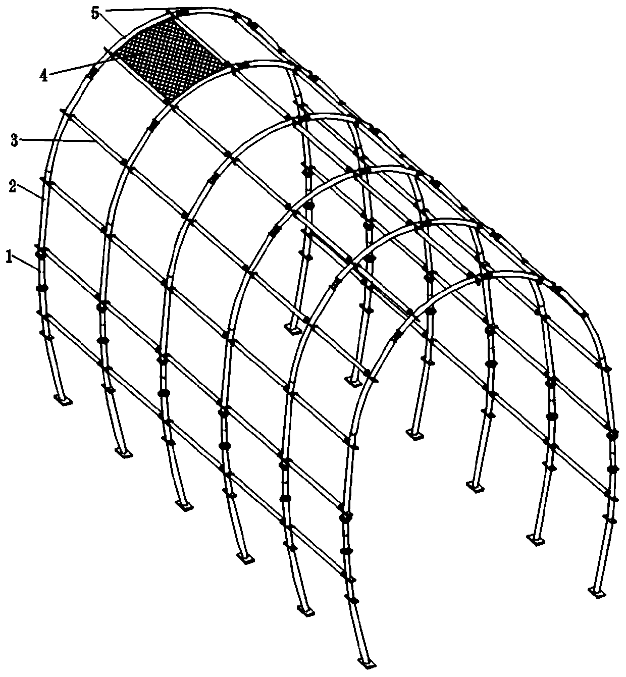 Rapid splicing supporting shed frame