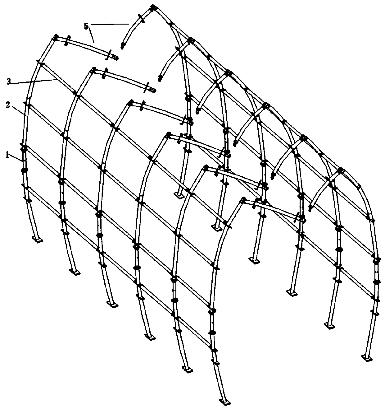 Rapid splicing supporting shed frame