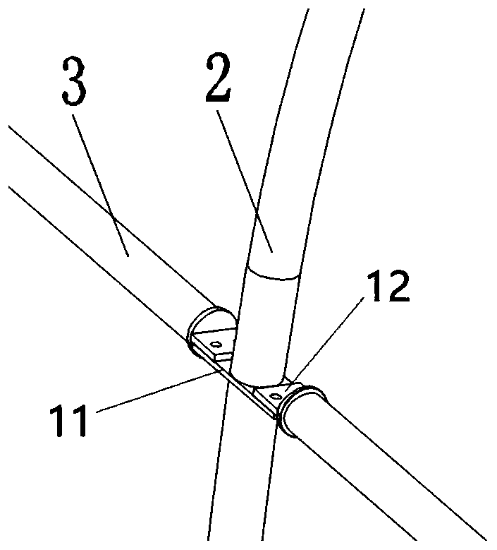 Rapid splicing supporting shed frame