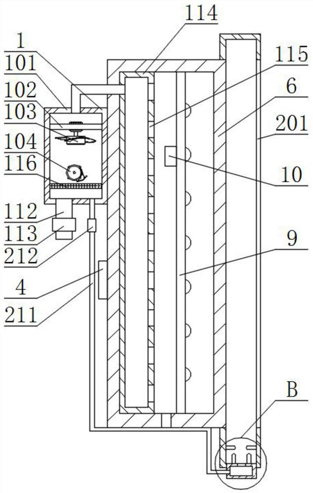 Modularized large lamp box device with heat dissipation mechanism