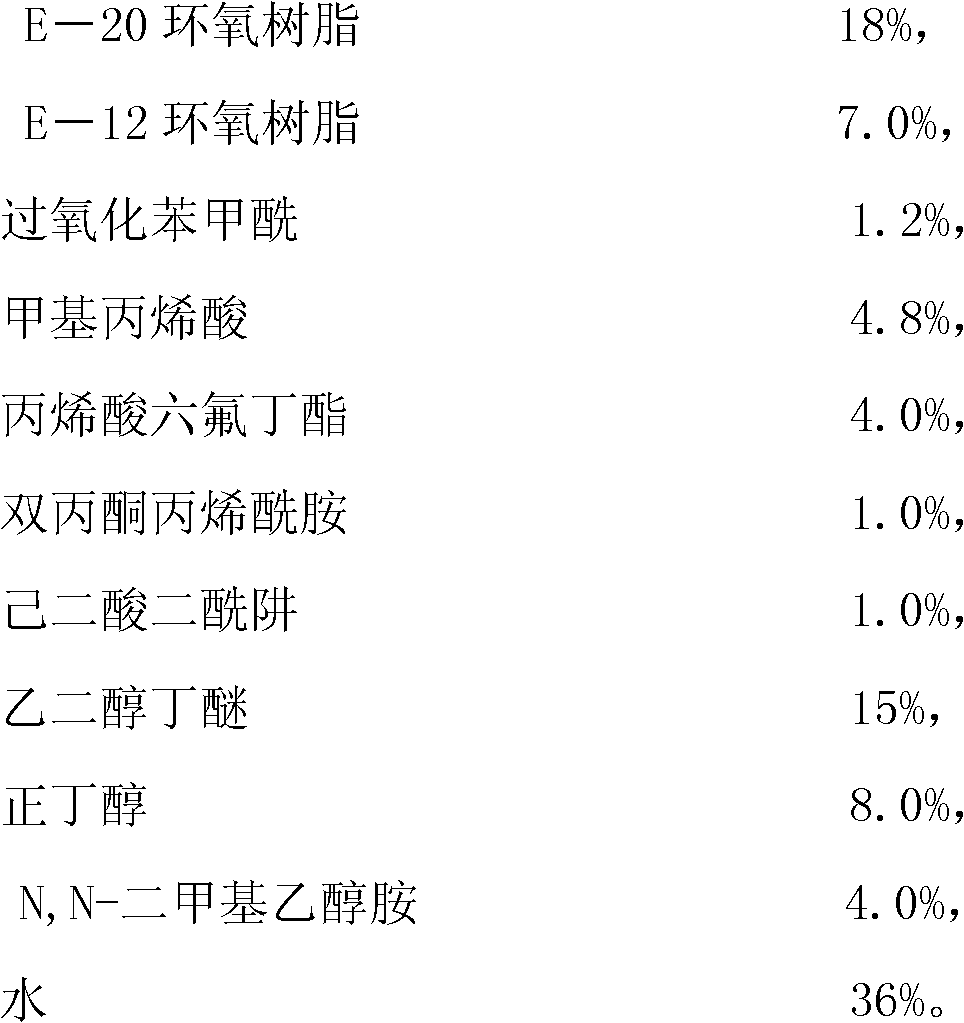 Epoxy emulsion cured at room temperature with high aquosity and weather resistance as well as preparation method of epoxy emulsion