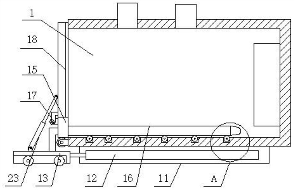 Wear-resistant steel ball tempering container with automatic discharging function