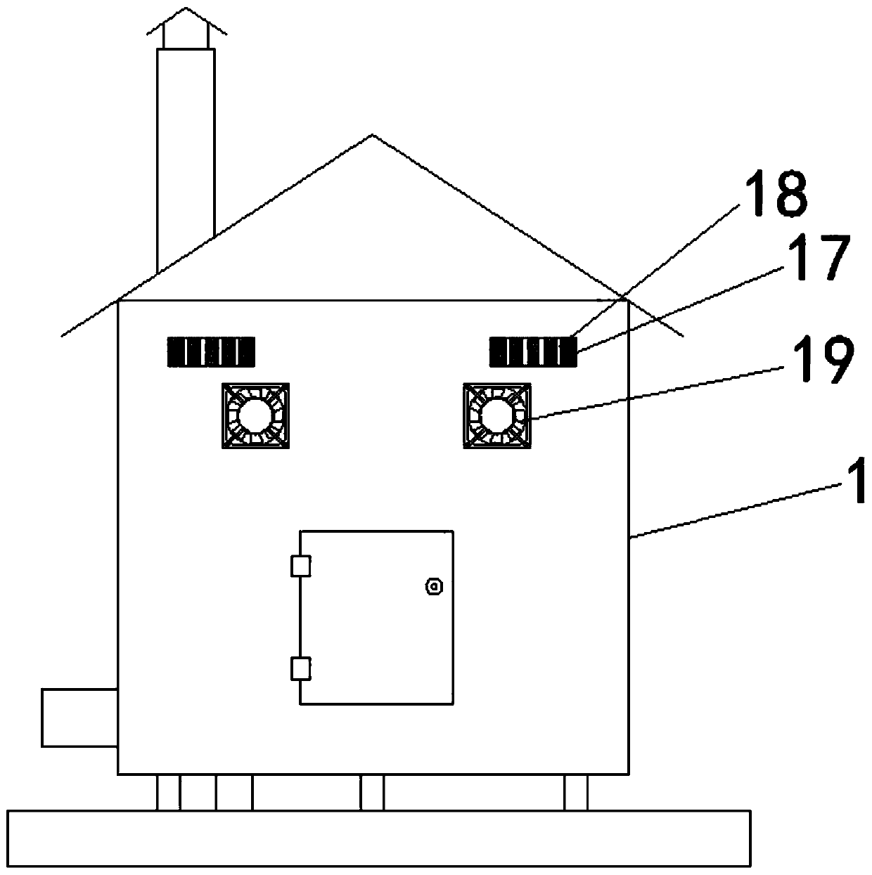 Livestock breeding room with odor removal function