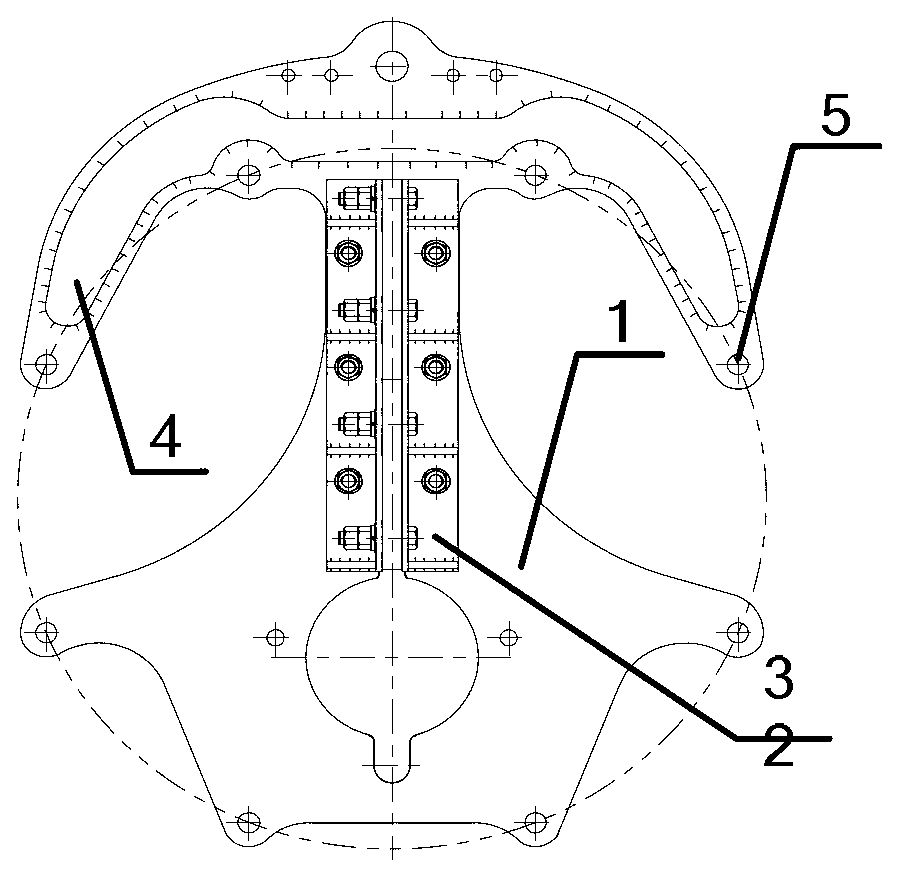 Cross-shaped linking plate for ultra-high voltage (UHV) transmission line