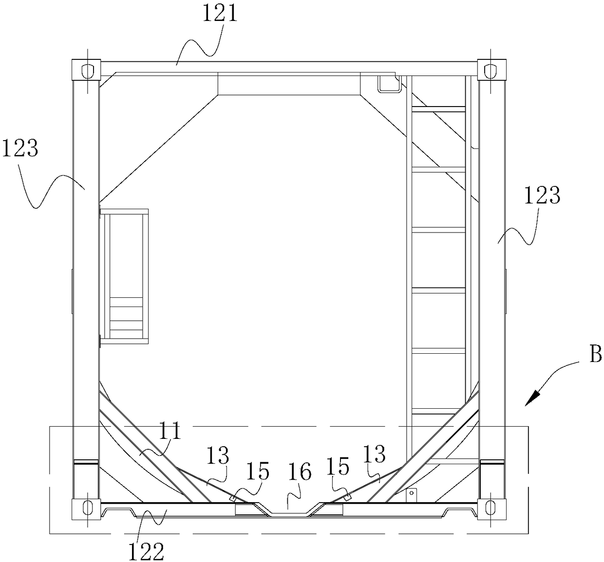 Tank type container