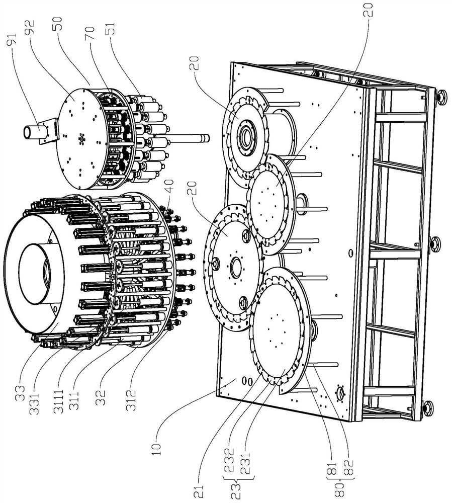 Filling and capping machine