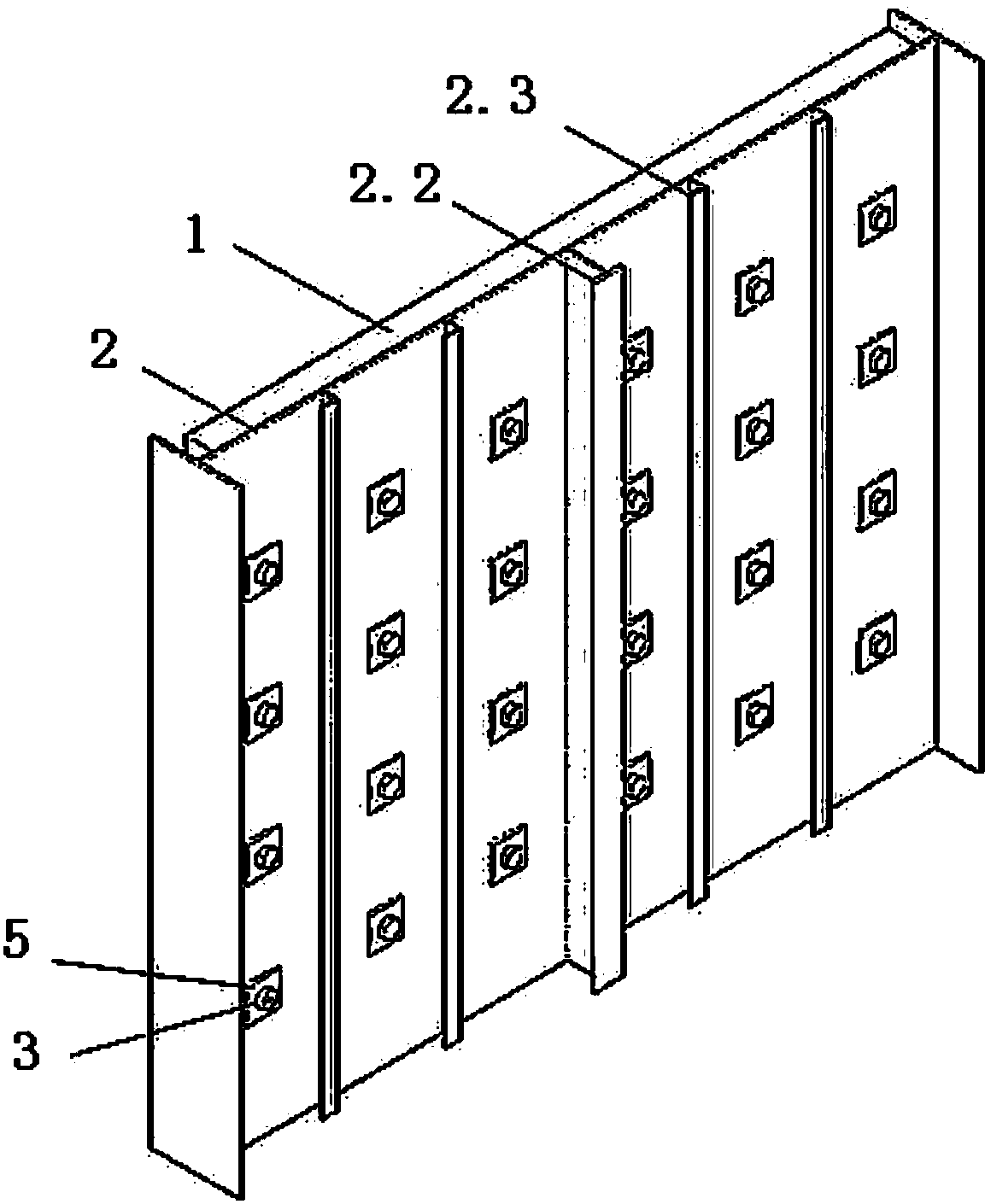 Concrete buckling-proof steel plate shear wall for bottom strengthening zone of steel structure dwelling