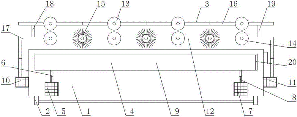 Bottom plate lacquering device for lacquer painting manufacturing