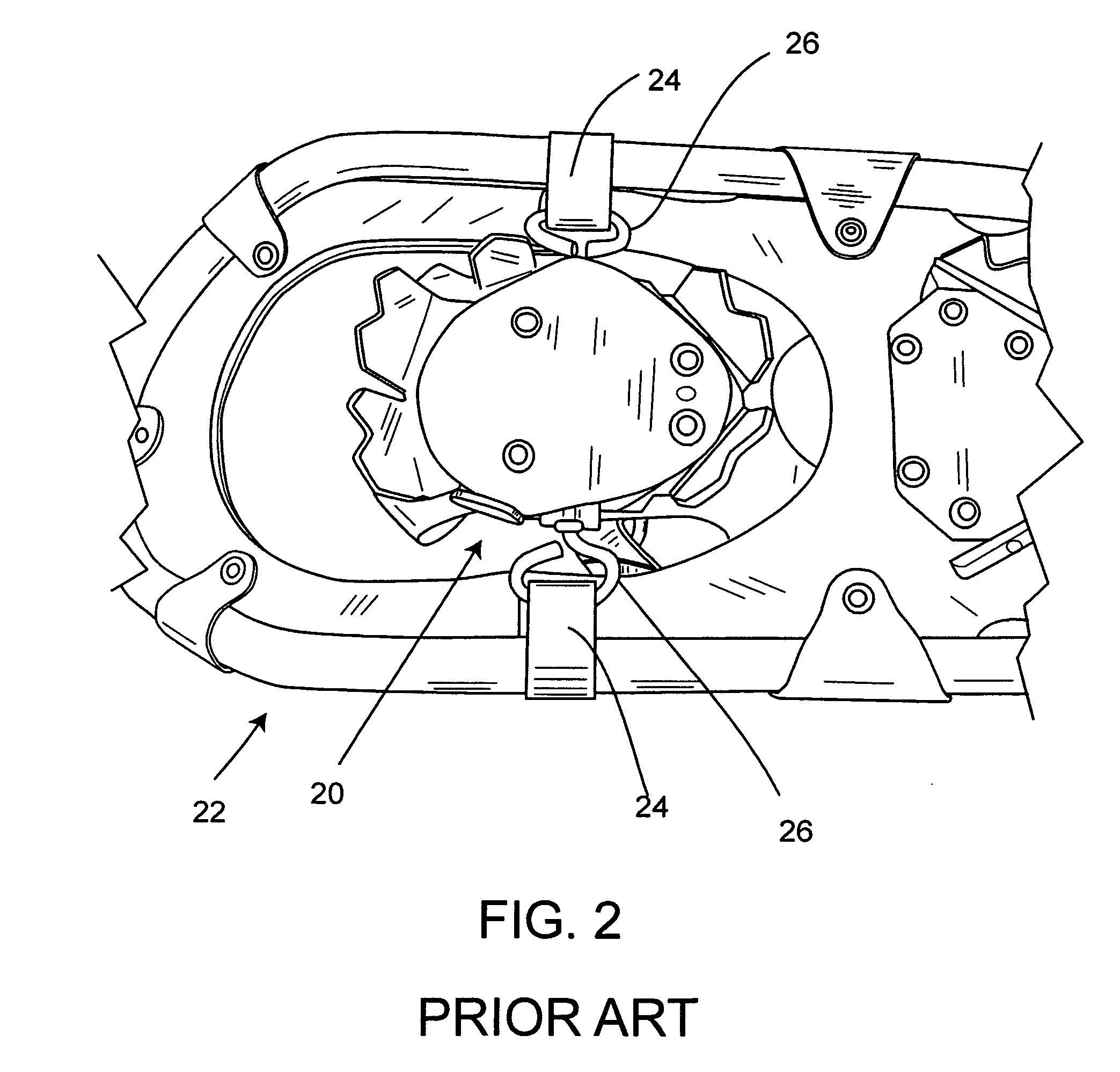 Snowshoe with forward frame support