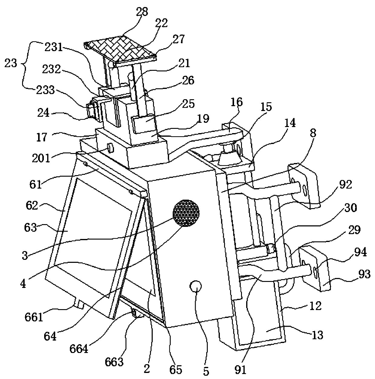 Tungsten ore underground air quality measurement method and device