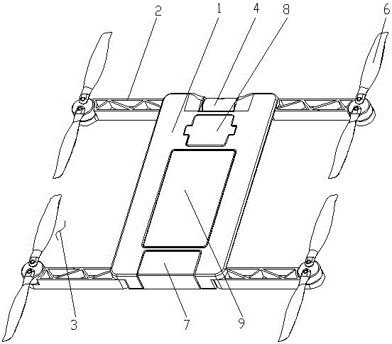 Folding type aerial photography aircraft