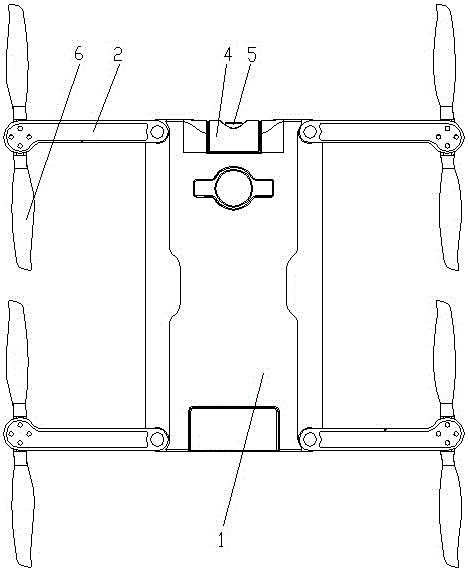 Folding type aerial photography aircraft