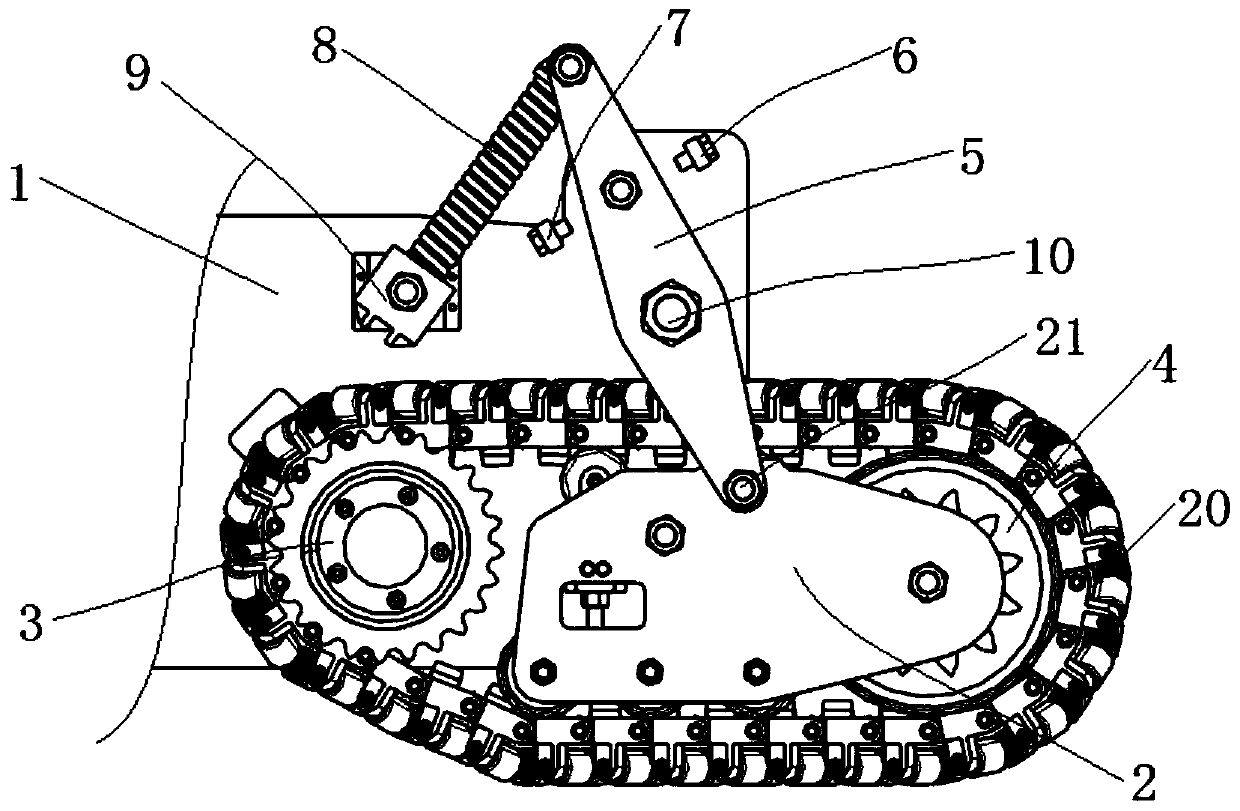 Wheel set mechanism of track wheel with efficient damping function