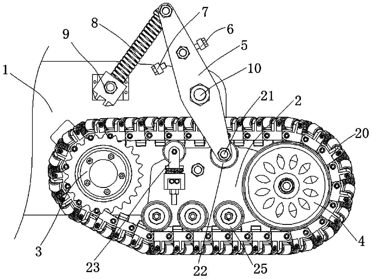 Wheel set mechanism of track wheel with efficient damping function