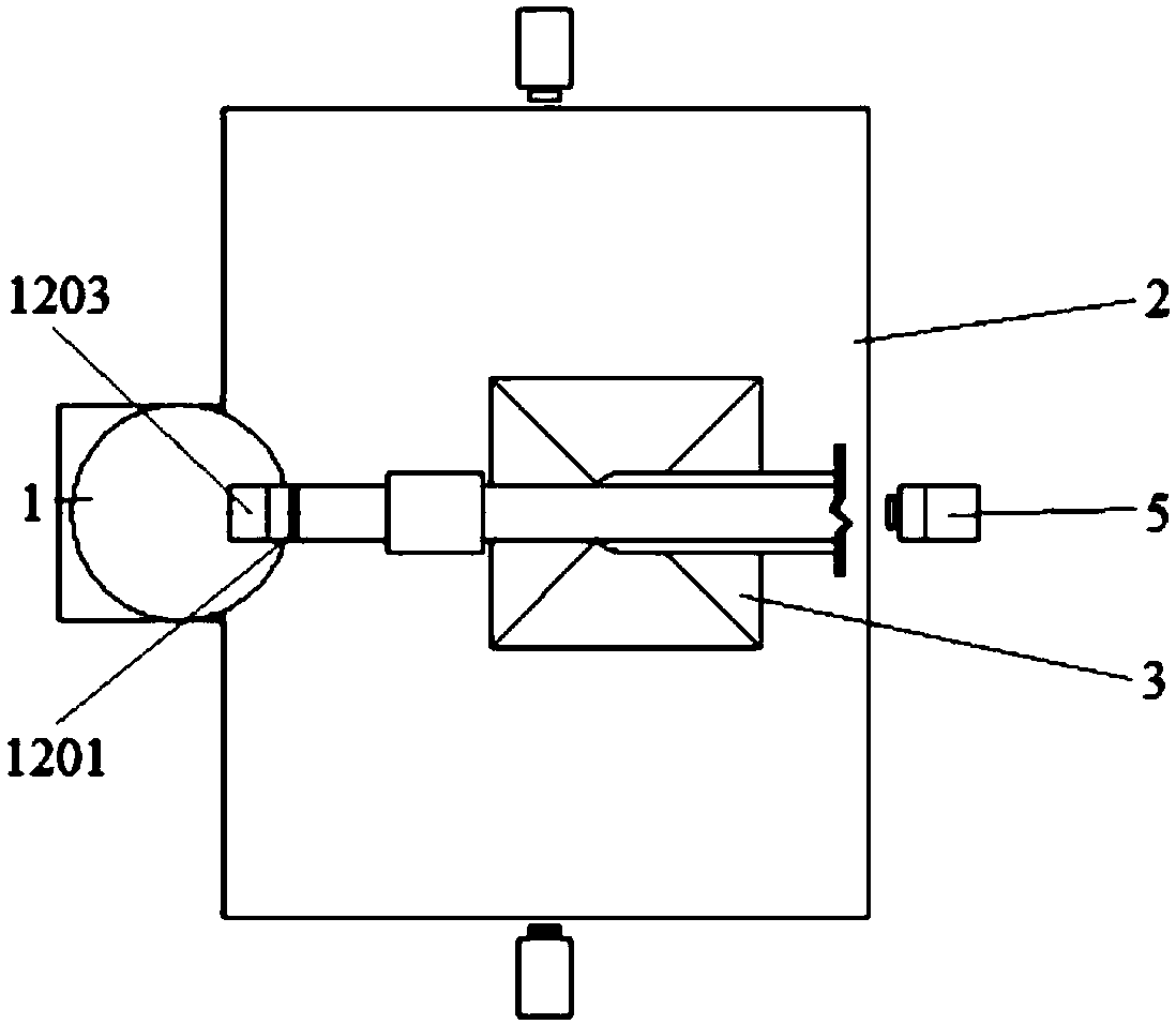 Material particle size online detector and detection method thereof