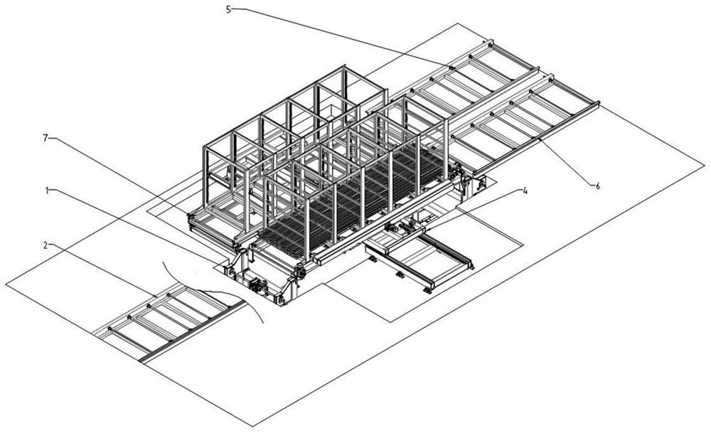 Roll-in type automatic stacking machine