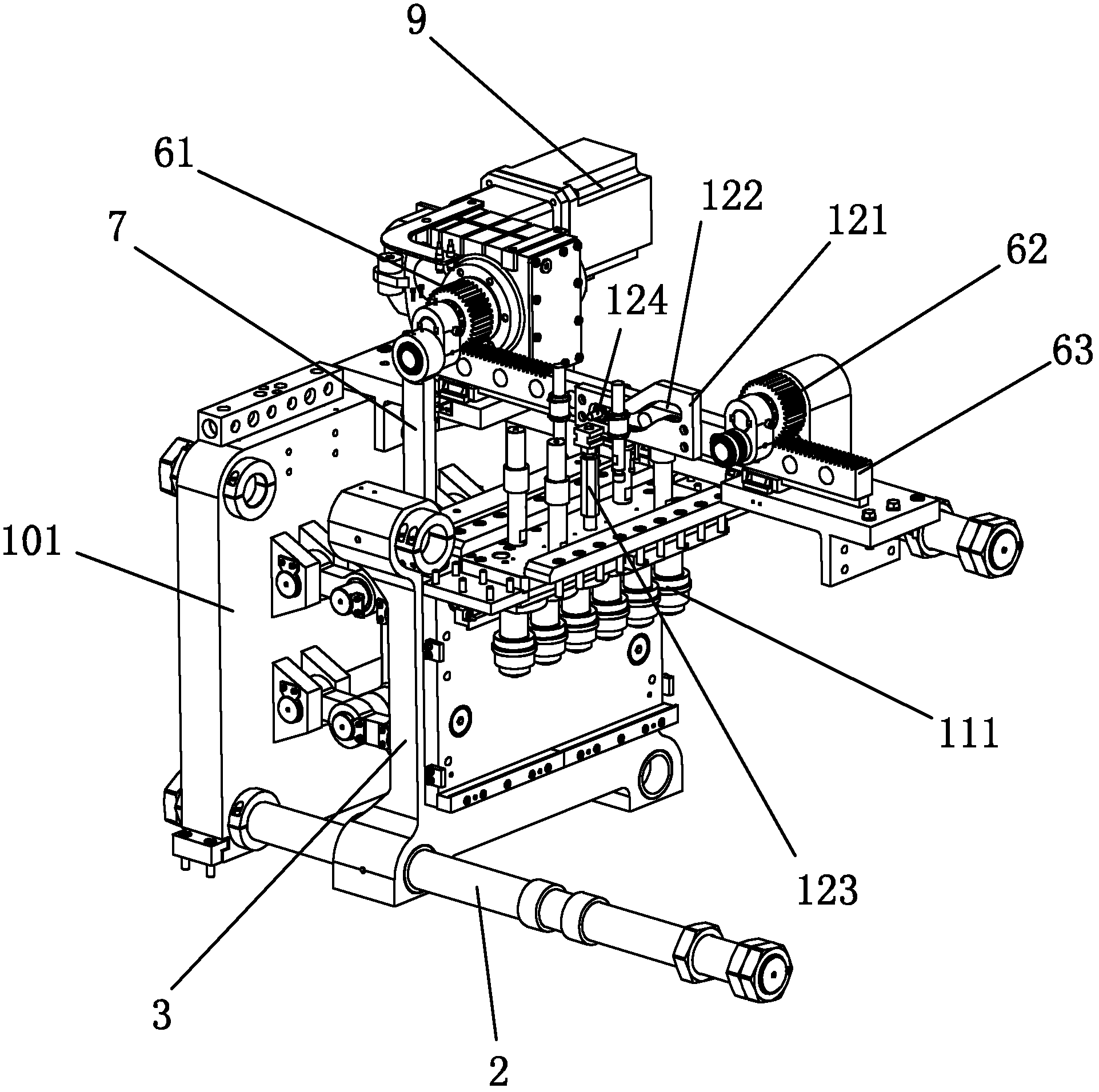 Mold opening and closing mechanism of blow molding machine