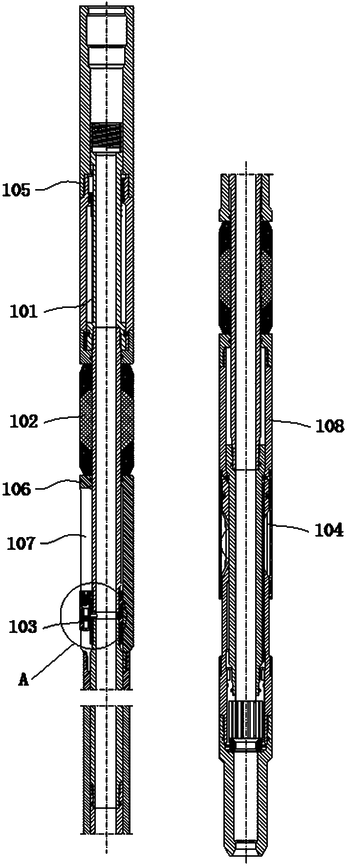 Isolated gas lift drainage method