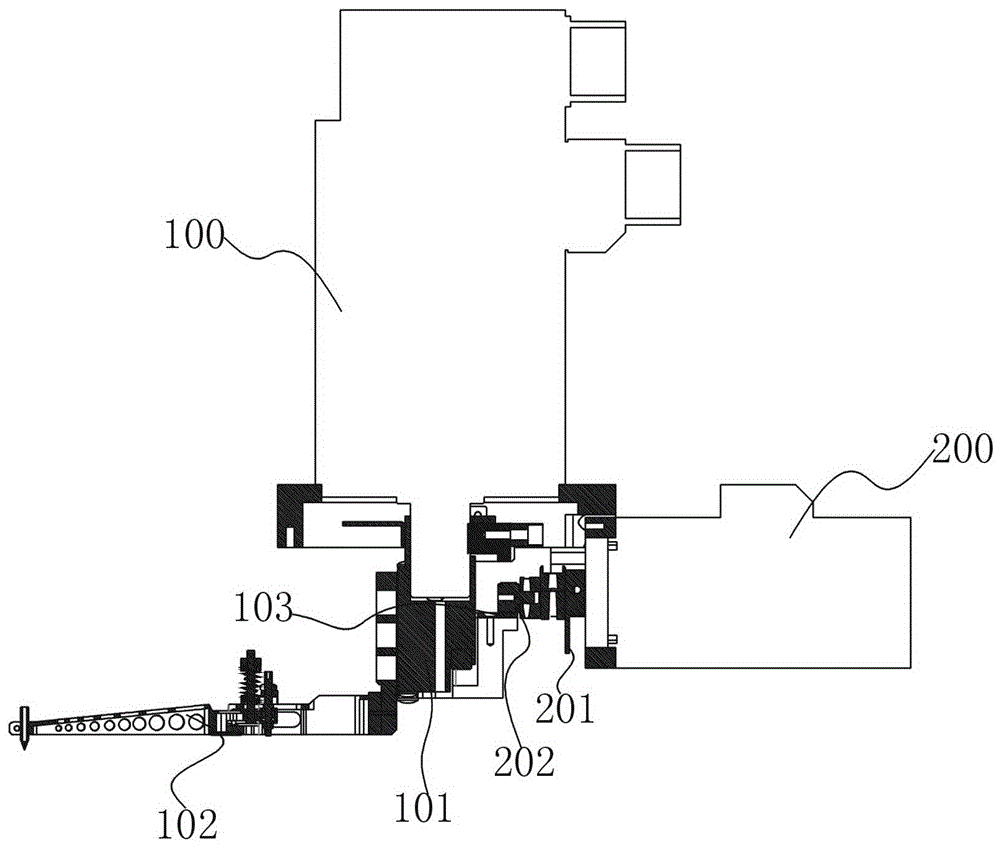 Rotation material taking structure of die bonder