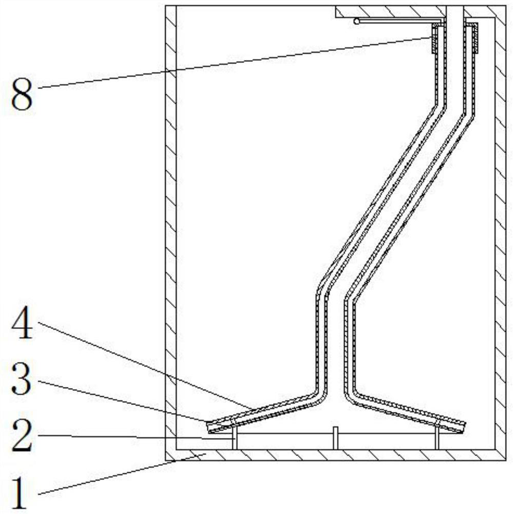 Negative pressure material tank