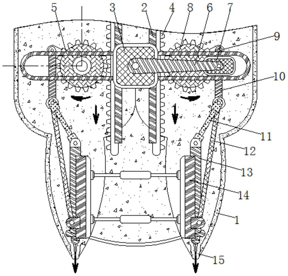 Device for preventing air existing in charging barrel and runner from influencing molding after injection molding start and stop