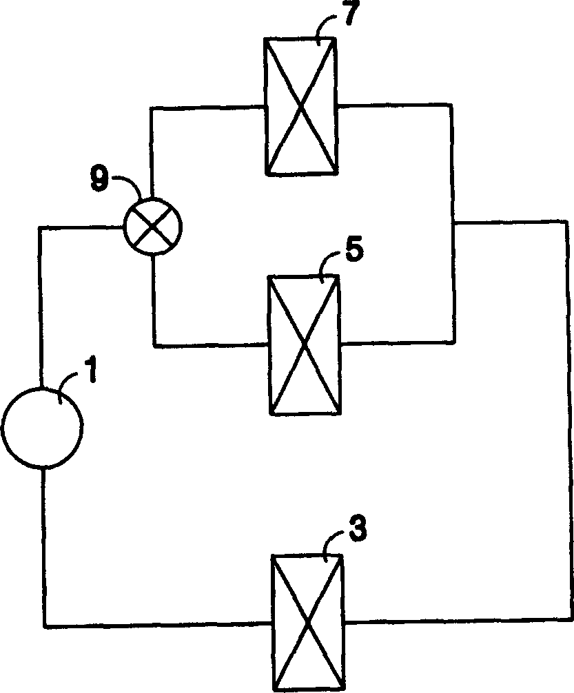 Refrigeration circulation system using refrigerant compression volume variable compressor