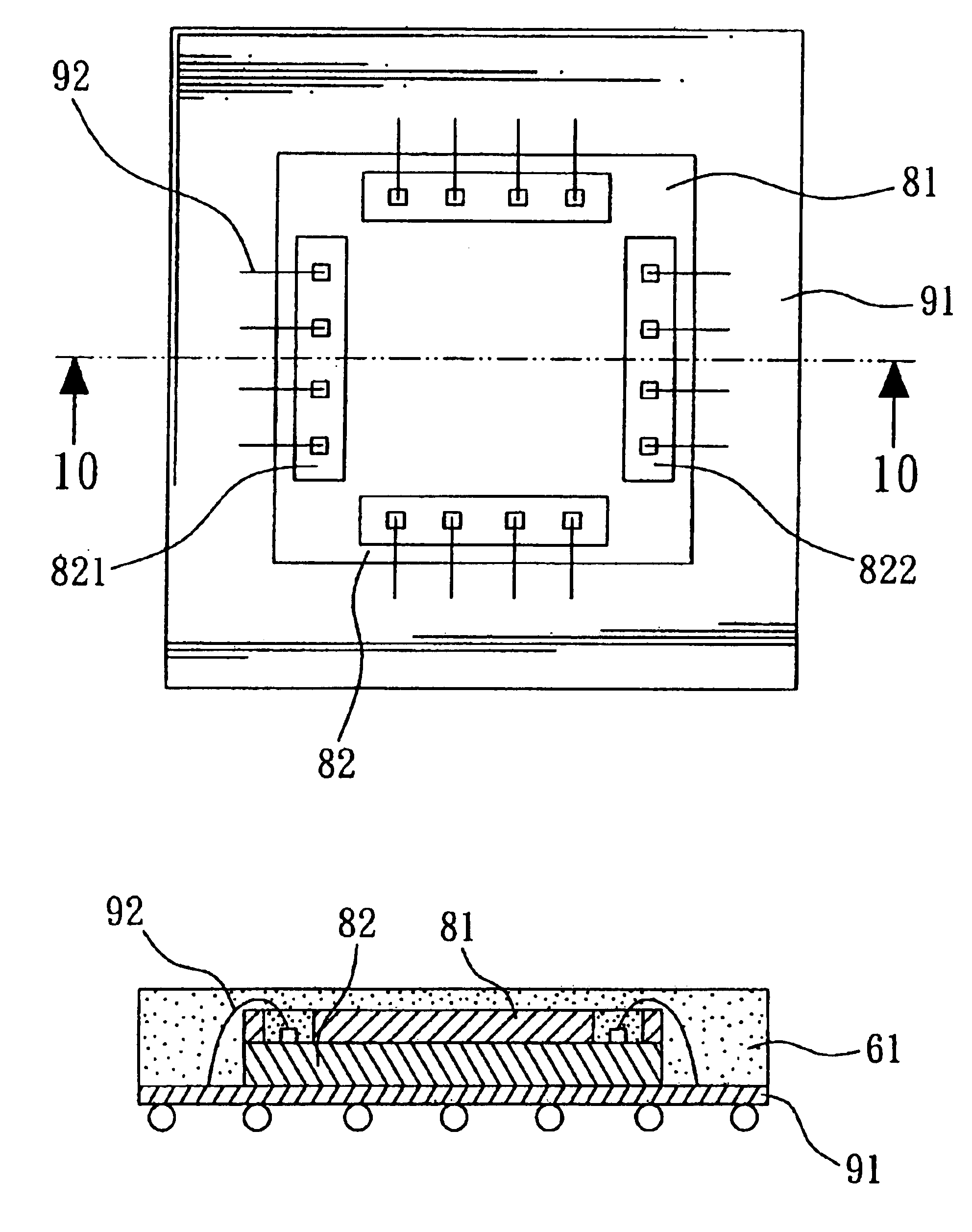 Wafer level package structure with a heat slug