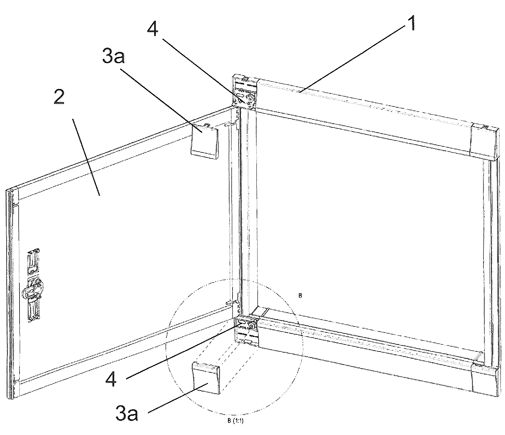 Assembly for a meter cabinet, distribution cabinet, switching cabinet or an empty housing