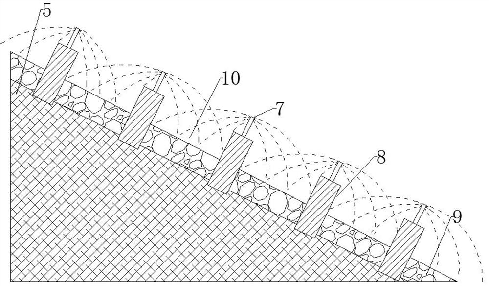 Sprinkling irrigation system capable of increasing irrigation coverage rate of gridiron beam slopes, and use method of sprinkling irrigation system