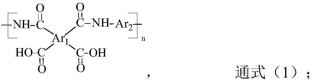 Polyamic acid solution, preparation method and applications thereof