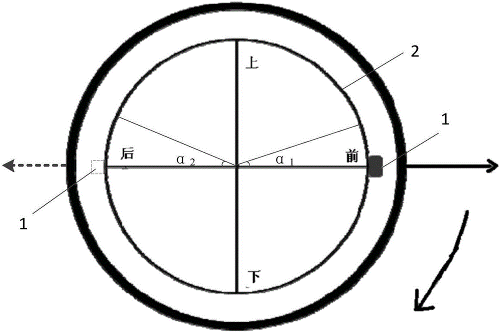 Method, device and system for identifying front and rear wheel positions of tire pressure sensors