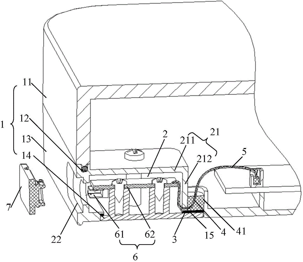 Waterproof wiring device and electronic device