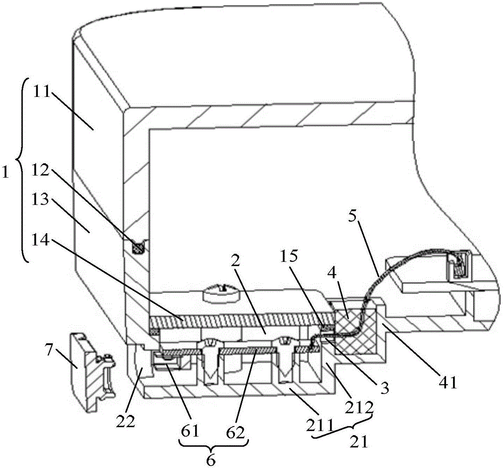 Waterproof wiring device and electronic device