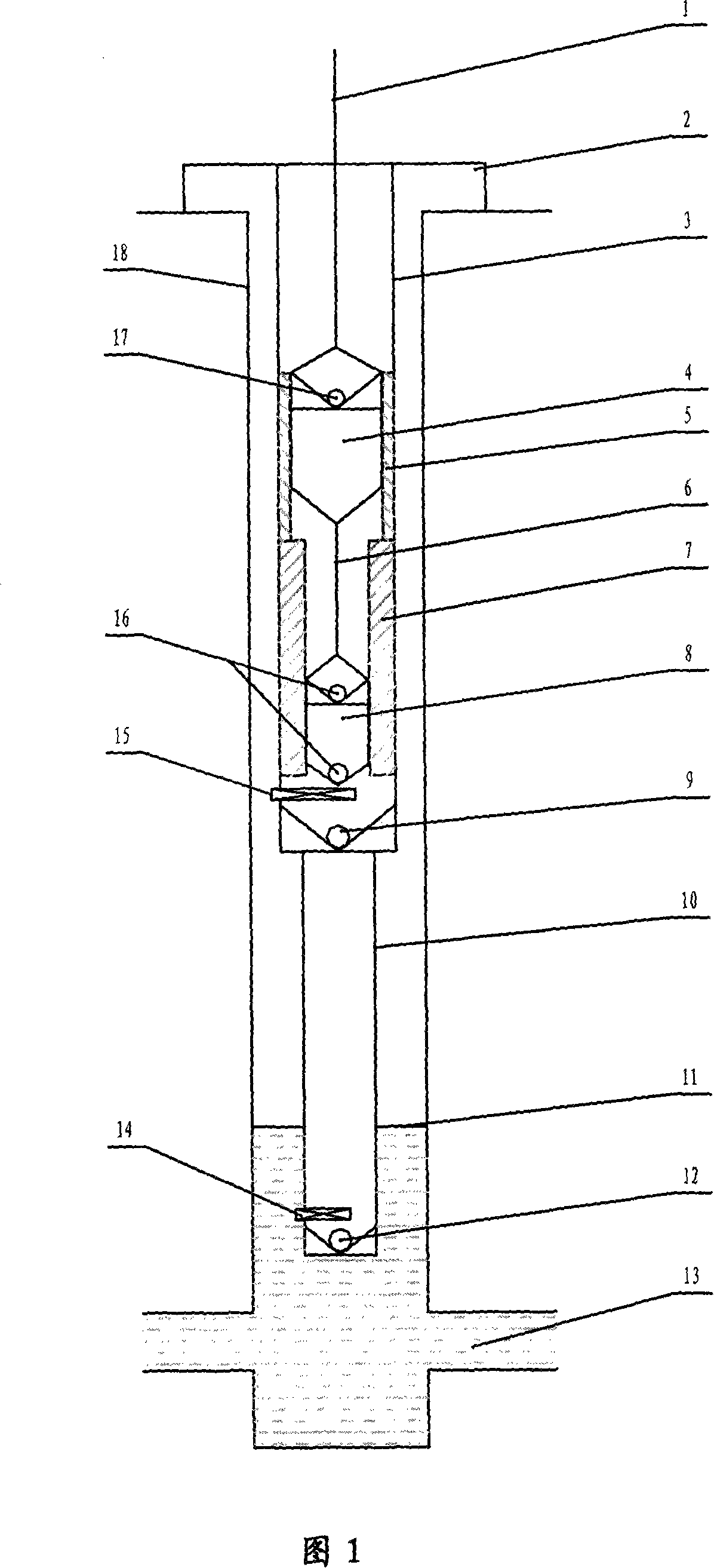 Two-stage down-hole pipe pump oil extracting device